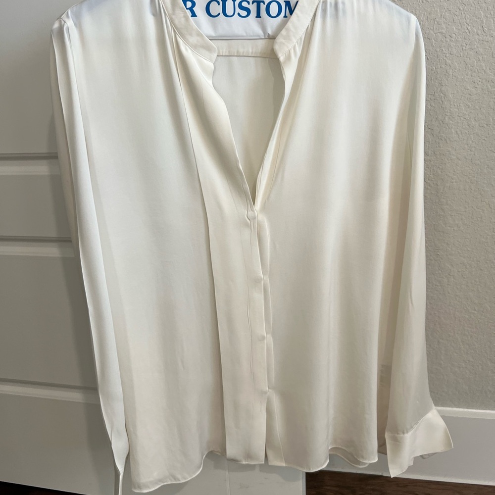 Vince white silk Blouse